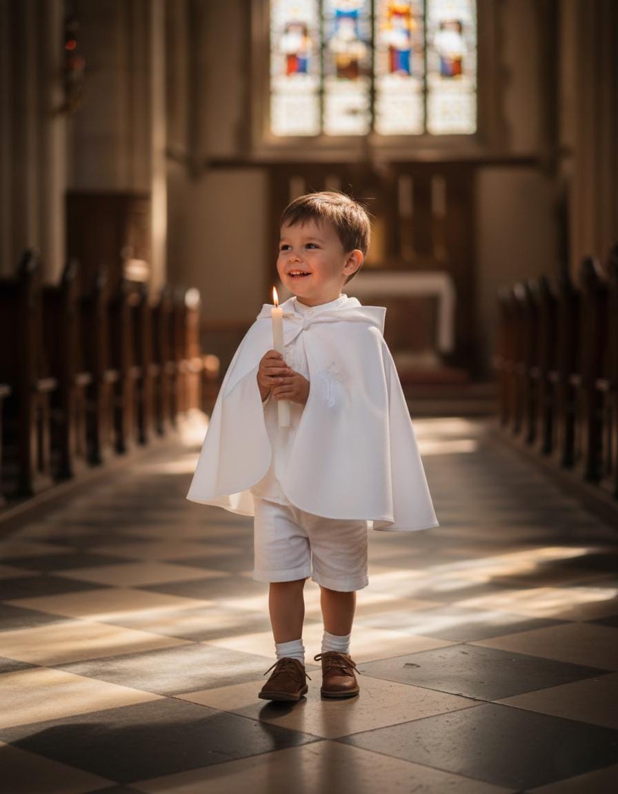 The Charles baptism cape