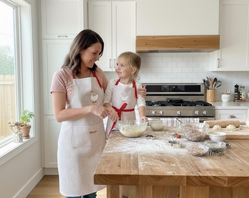 Personalized embroidered Mommy and Me apron set
